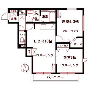 GRASS PARK【2階】の間取り