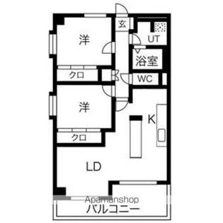 ユートピアマンション【4階】の間取り