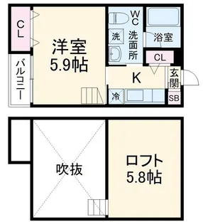 グランクレール【2階】の間取り