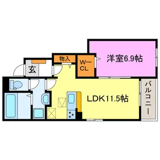 メゾン・ド・ジュネスI・II【1階】の間取り