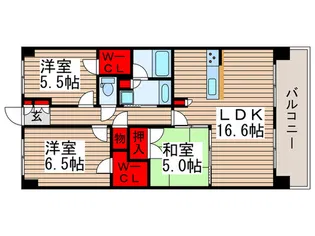 クレストフォルム柏サウスウィング【1階】の間取り