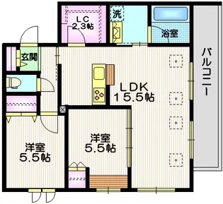 新石川1丁目メゾン東棟【3階】の間取り