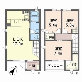 グレースメゾン湊 B棟の間取り