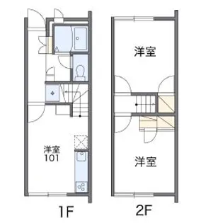 レオパレス福泊Bの間取り