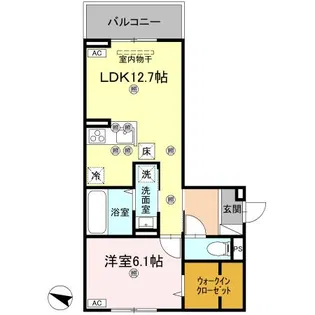 フィオーレガーデン北田宮C【1階】の間取り