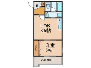 ラヴィアン高井田【1階】の間取り