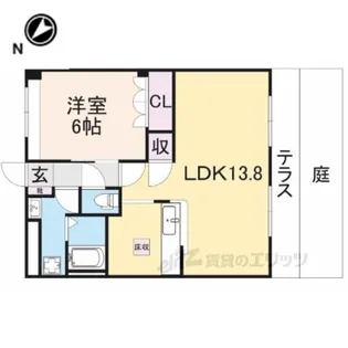 ビューテラス【1階】の間取り