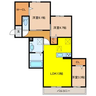 ラティペース【3階】の間取り