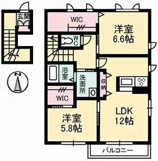 アンビエラ A棟【2階】の間取り