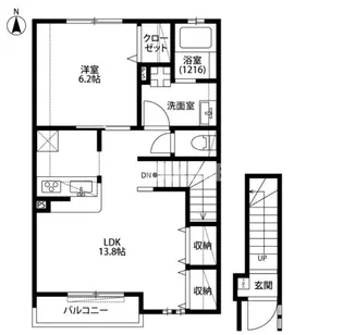Forest緑が丘【2階】の間取り