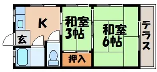 北森アパート【1階】の間取り