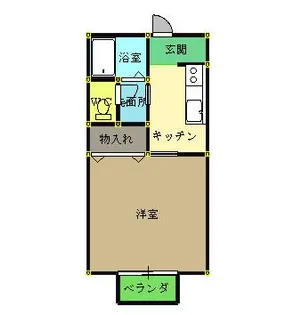 1Kの間取り画像