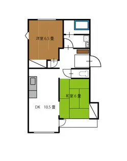 椿山ハイツ【1階】の間取り