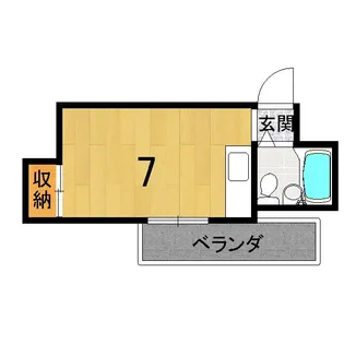 京都府京都市左京区岩倉中大鷺町【マンション】の間取り