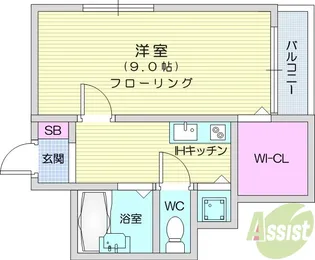 ART弥生町ヒルズ【1階】の間取り