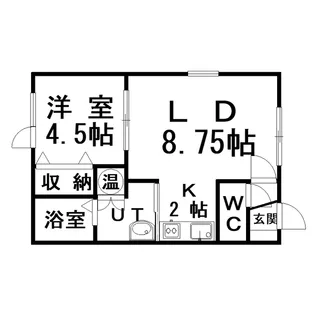 クリア釧路木場【2階】の間取り