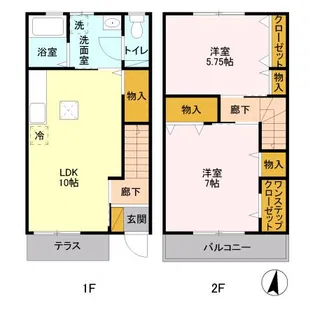 ロングアイランド107【2階】の間取り