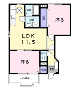クロスローズ【1階】の間取り