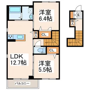 シャーメゾンベノーバ【2階】の間取り