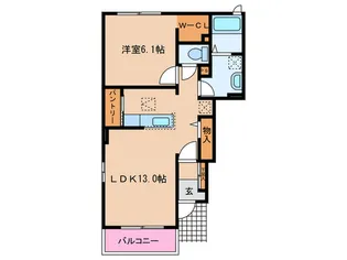 ベルコロレIIB【1階】の間取り