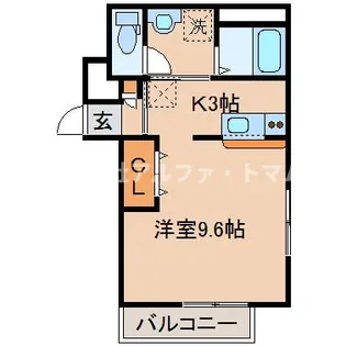 T・K TOWER【6階】の間取り