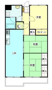 グランフォーレ庭瀬【1階】の間取り
