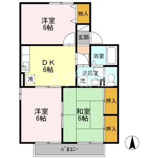 メゾン・ド・サンスマイル B棟【2階】の間取り