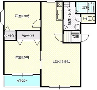 サンパティーク寿II【1階】の間取り