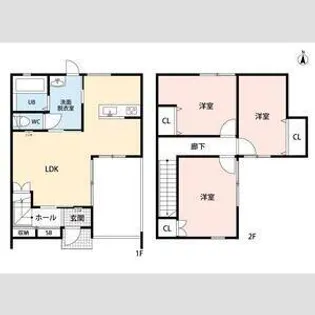 静岡県浜松市中央区三島町【一戸建】の間取り