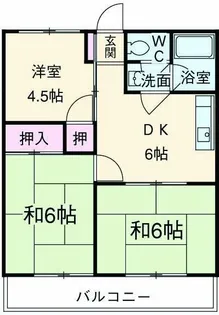 第2ベルハイツ【1階】の間取り