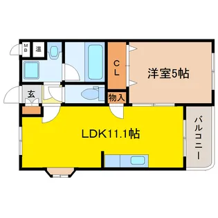 八乙女中央壱番館【4階】の間取り