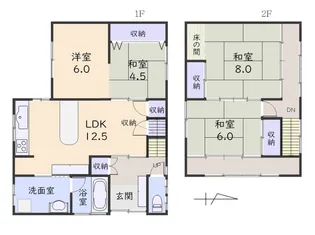 石川県白山市八田町【一戸建】の間取り