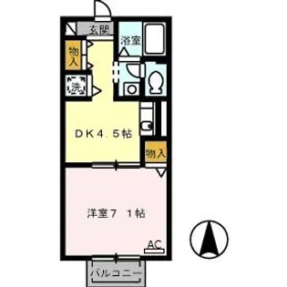 リバーサイド33【2階】の間取り