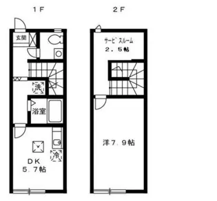 大阪府堺市堺区香ヶ丘町3【一戸建】の間取り