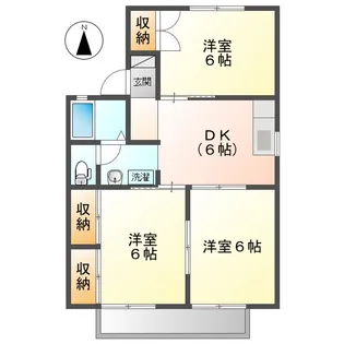 プレジール難波A【2階】の間取り
