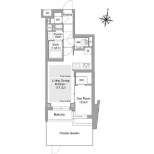 コンフォリア・リヴ東中野【1階】の間取り