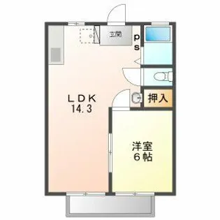 サンビレッジ A【2階】の間取り