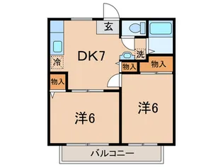 ア-バンライフ新城 A【2階】の間取り