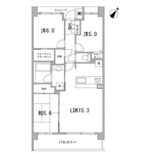 東京都葛飾区東新小岩2【マンション】の間取り