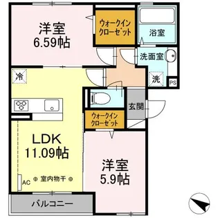 キャトルセゾン【3階】の間取り