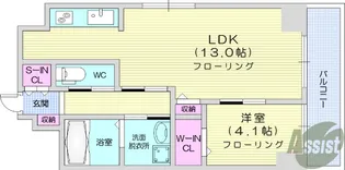 ONE HOUSE 上杉【6階】の間取り