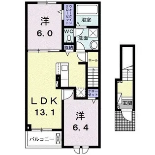 広島県三次市畠敷町【アパート】の間取り