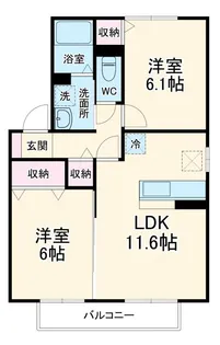 相原ヒルズ つつじ【1階】の間取り
