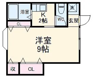 グリーンコーポネモト追浜【1階】の間取り