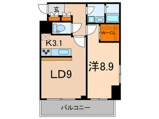 プラウドフラット神楽坂II【8階】の間取り