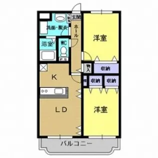 メゾン・ドゥ・ソレイユII【3階】の間取り