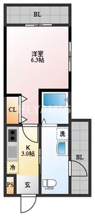 Viale赤迫【3階】の間取り