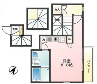 東京都新宿区上落合3【アパート】の間取り