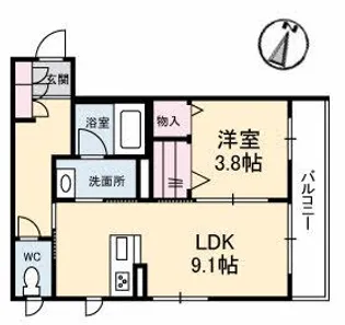 GRANTAGE下関VI【2階】の間取り