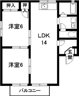 セジュール つきじ【1階】の間取り